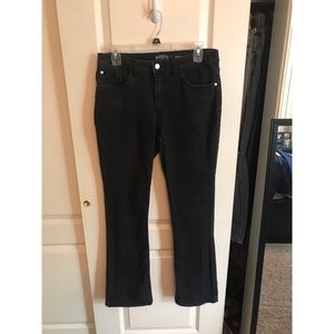 Black flared jeans